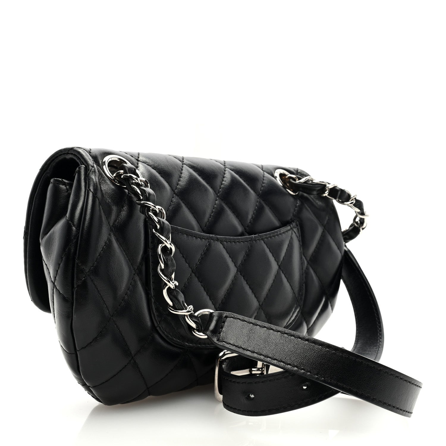 Chanel Calfskin Quilted CC Uniform Flap Belt Bag Black 3 of 9
