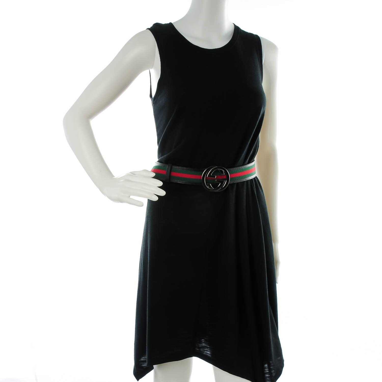 Gucci Leather Web Interlocking G Belt 120 48 Black 2 of 6