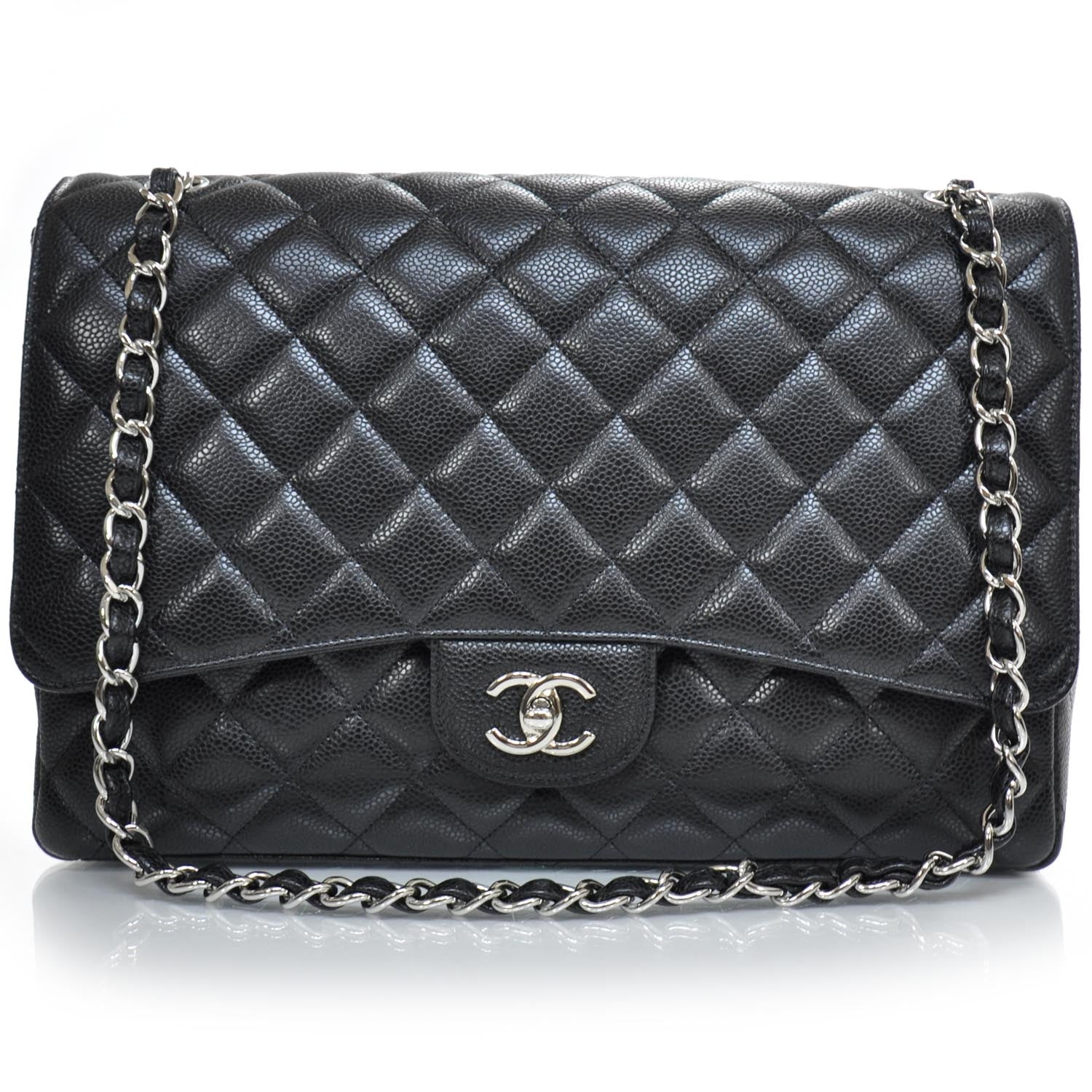 Chanel Caviar Maxi Flap Black SHW 1 of 11
