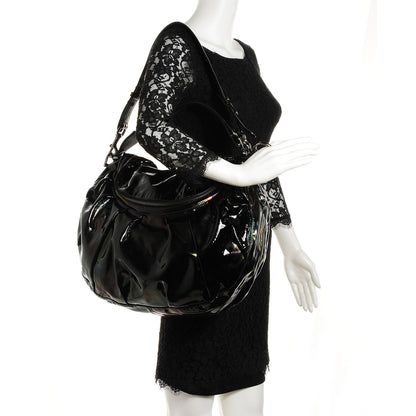Gucci Iridescent Patent Medium Icon Bit Shoulder Bag Black 2 of 8