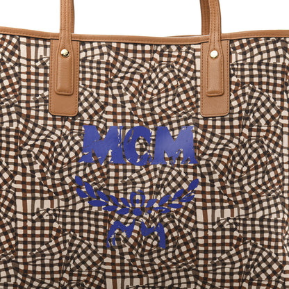 MCM Visetos Large Liz Reversible Shopper Tote Cognac 14 of 14