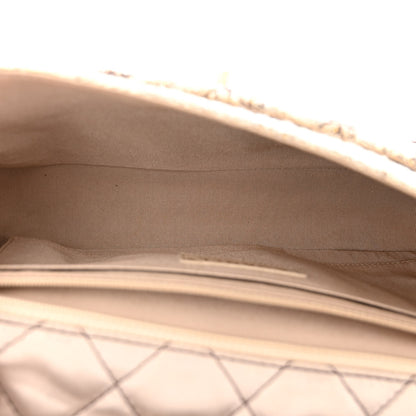 Chanel Metallic Tweed Quilted Medium Single Flap Beige Multicolor 5 of 12