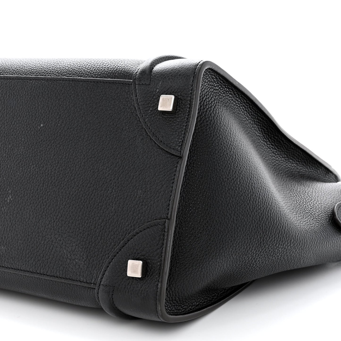 Drummed Calfskin Mini Luggage Black