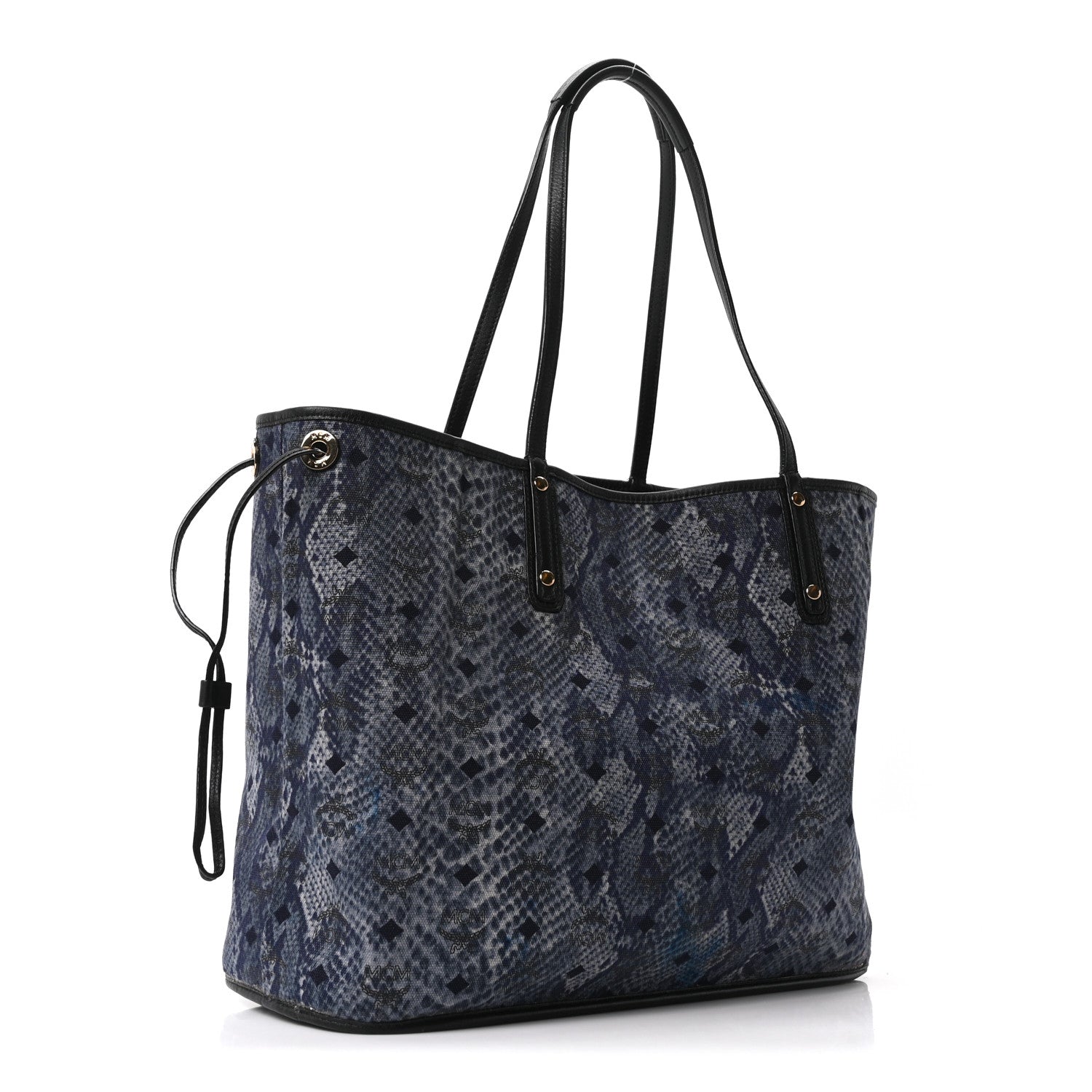 MCM Visetos Large Project Reversible Shopper Tote Black 11 of 15