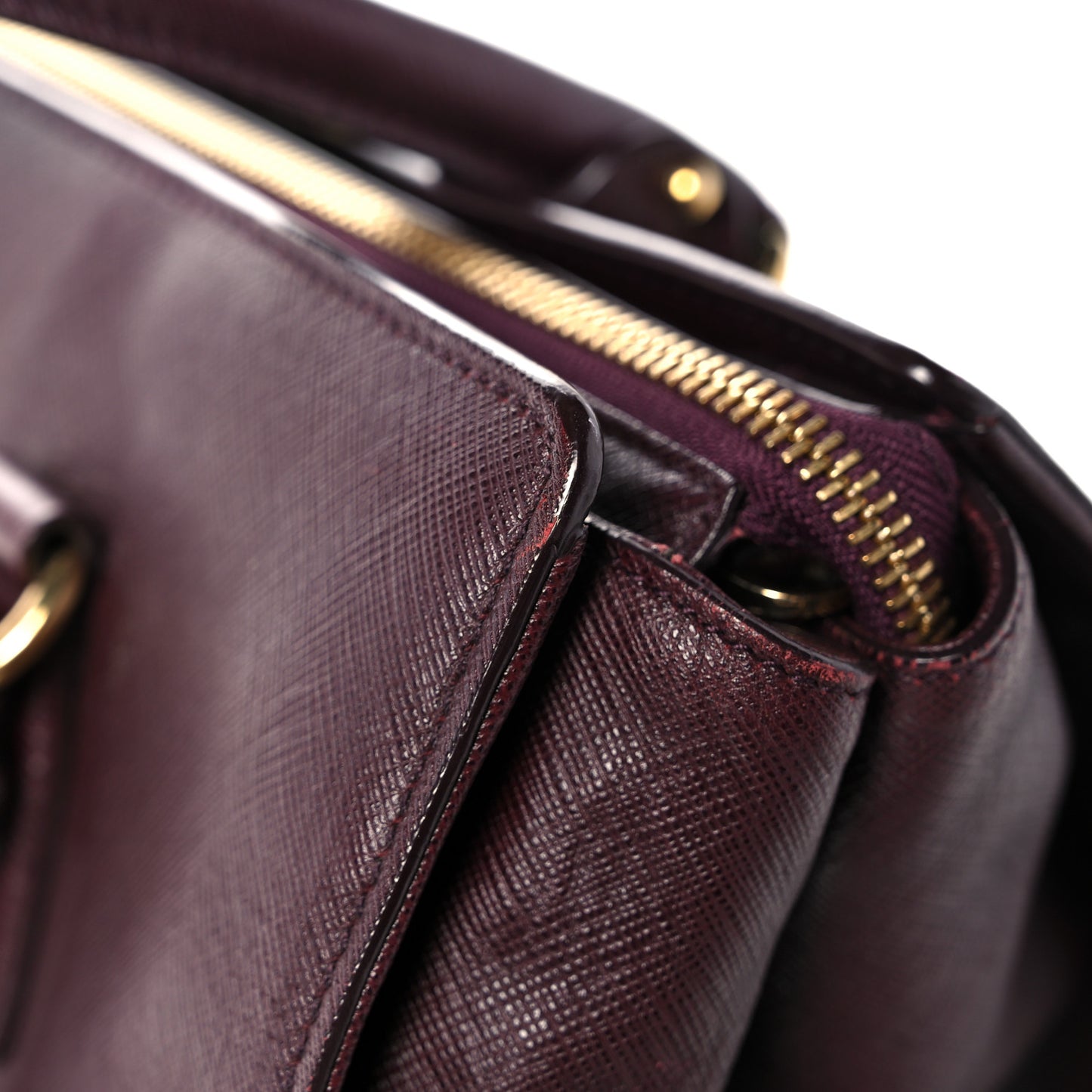 Printed Calfskin Beky Tote Burgundy