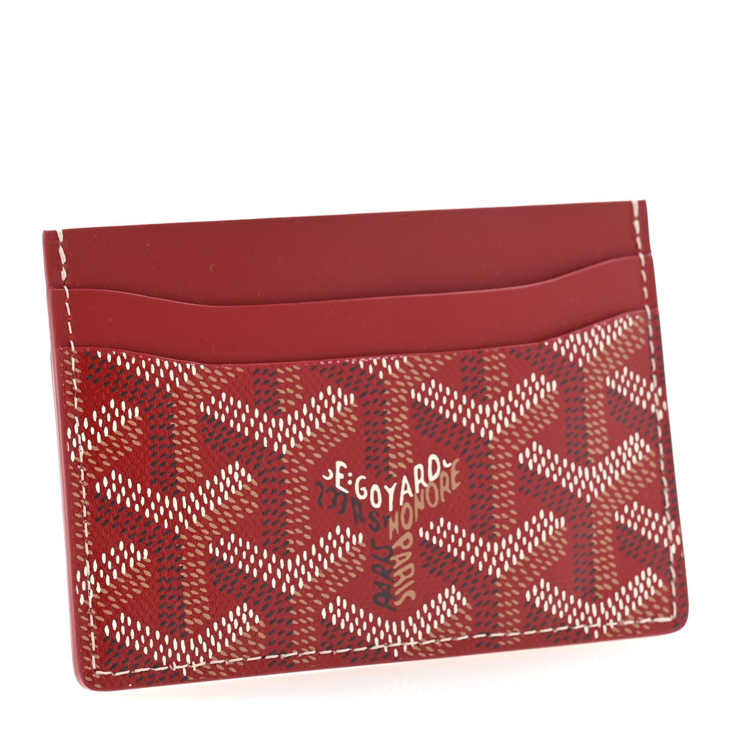 Goyardine Saint Sulpice Card Holder Red