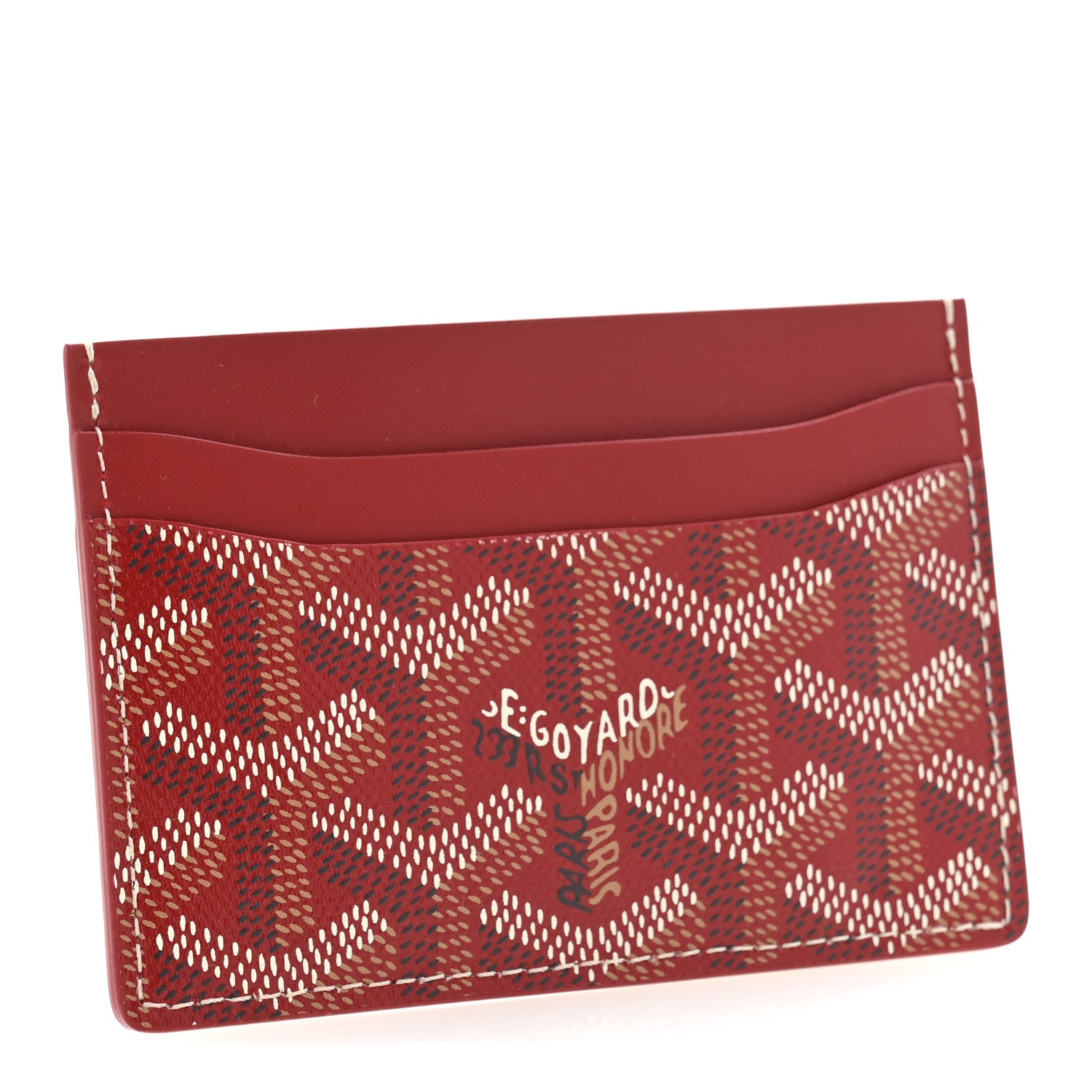 Goyard Goyardine Saint Sulpice Card Holder Red 3 of 8