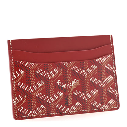 Goyard Goyardine Saint Sulpice Card Holder Red 3 of 8