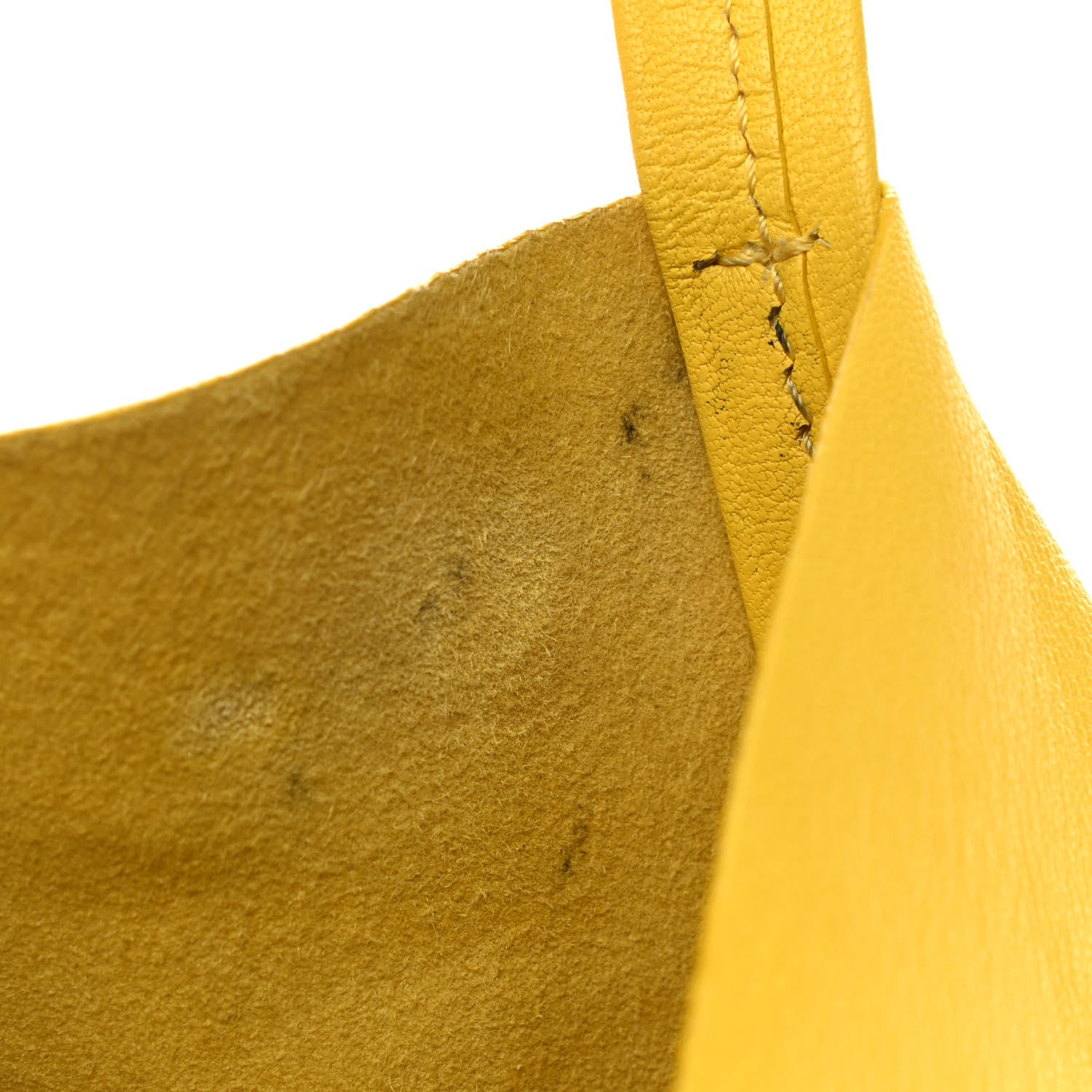 Celine Lambskin Horizontal Cabas Sun Yellow 5 of 7
