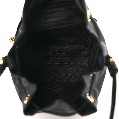 Prada Re-Nylon Saffiano Duet Bucket Crossbody Bag Black 5 of 8