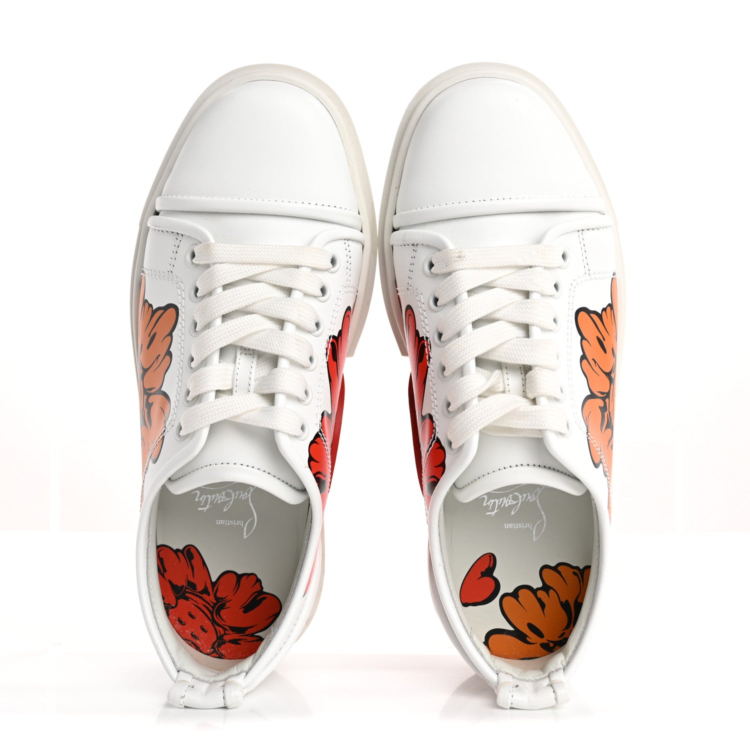 Christian Louboutin x Shun Sudo Adolon Junior Button Flower Low Top Sneaker 38.5 White Multicolor 2 of 9