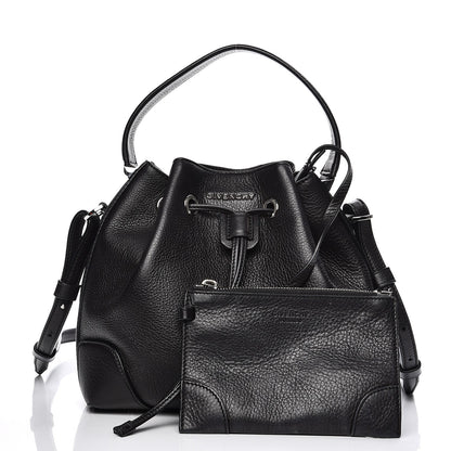 Givenchy Calfskin Small Lucrezia Drawstring Bucket Bag Black 9 of 15