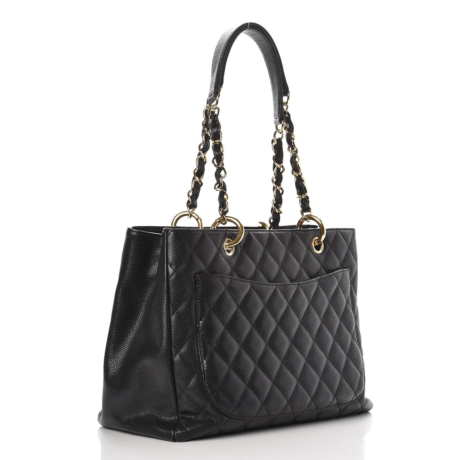 Chanel Caviar Quilted Grand Shopping Tote GST Black 3 of 7