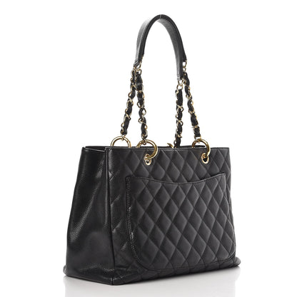 Chanel Caviar Quilted Grand Shopping Tote GST Black 3 of 7