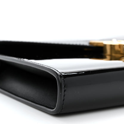 Saint Laurent Patent Monogram Cassandra Chain Wallet Black 8 of 10
