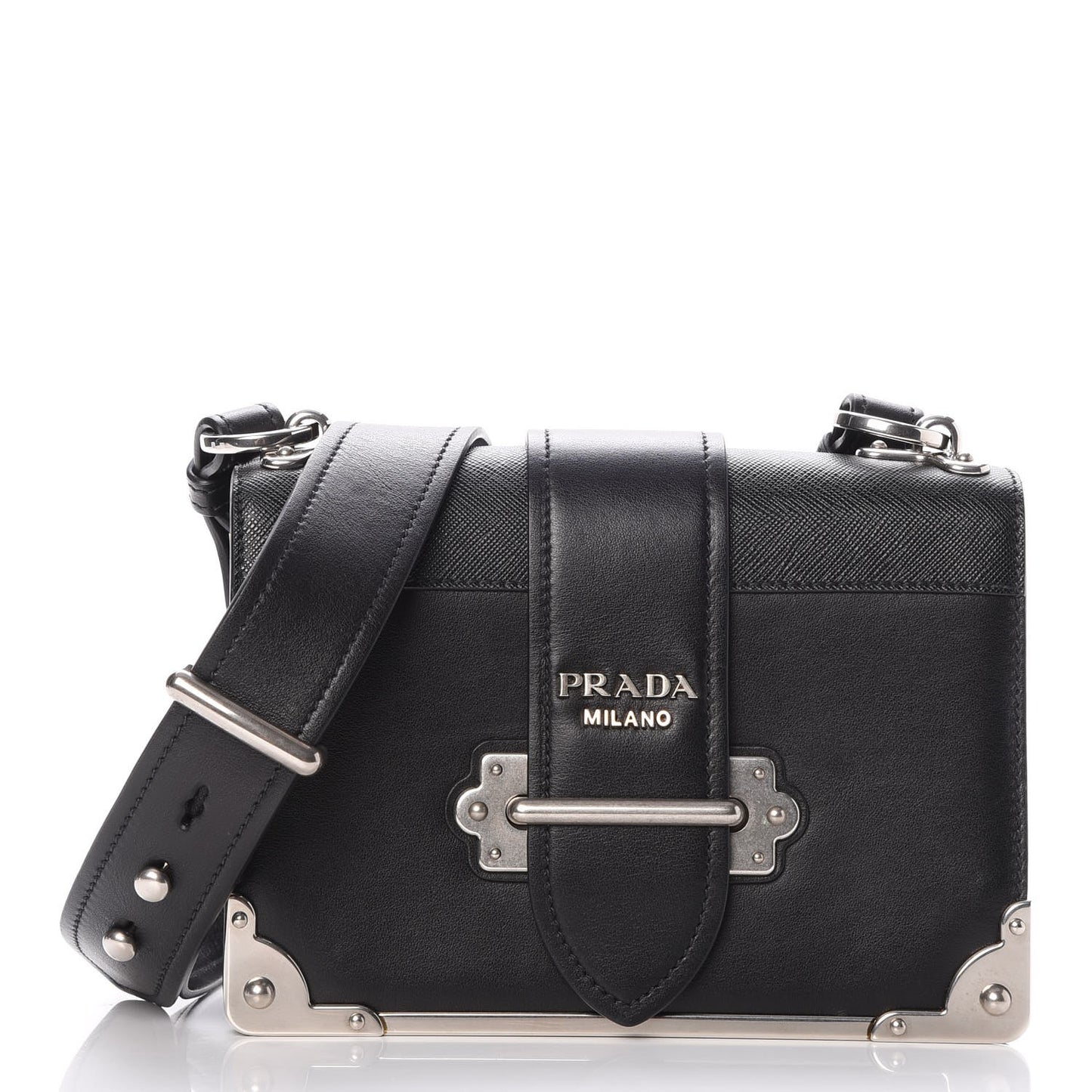 City Calf Saffiano Cahier Bag Nero Black