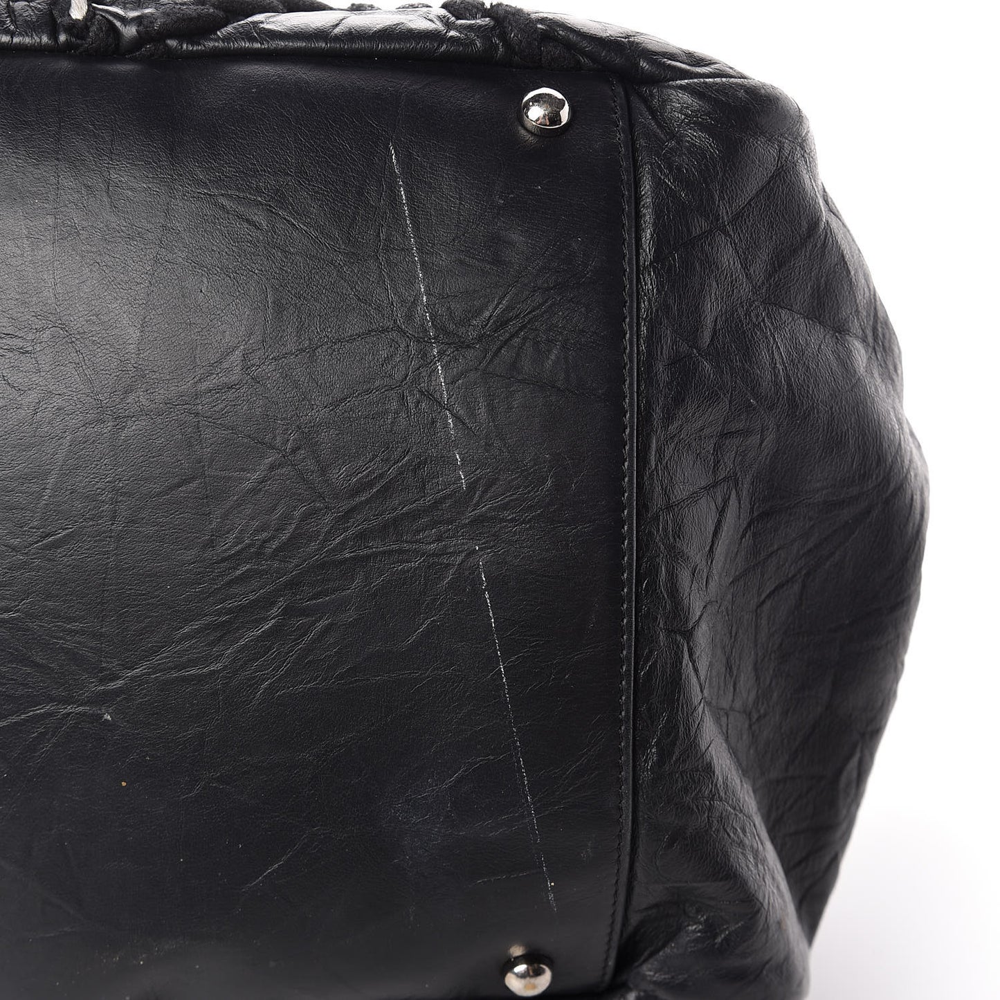 Calfskin Ultra Stitch Tote Black