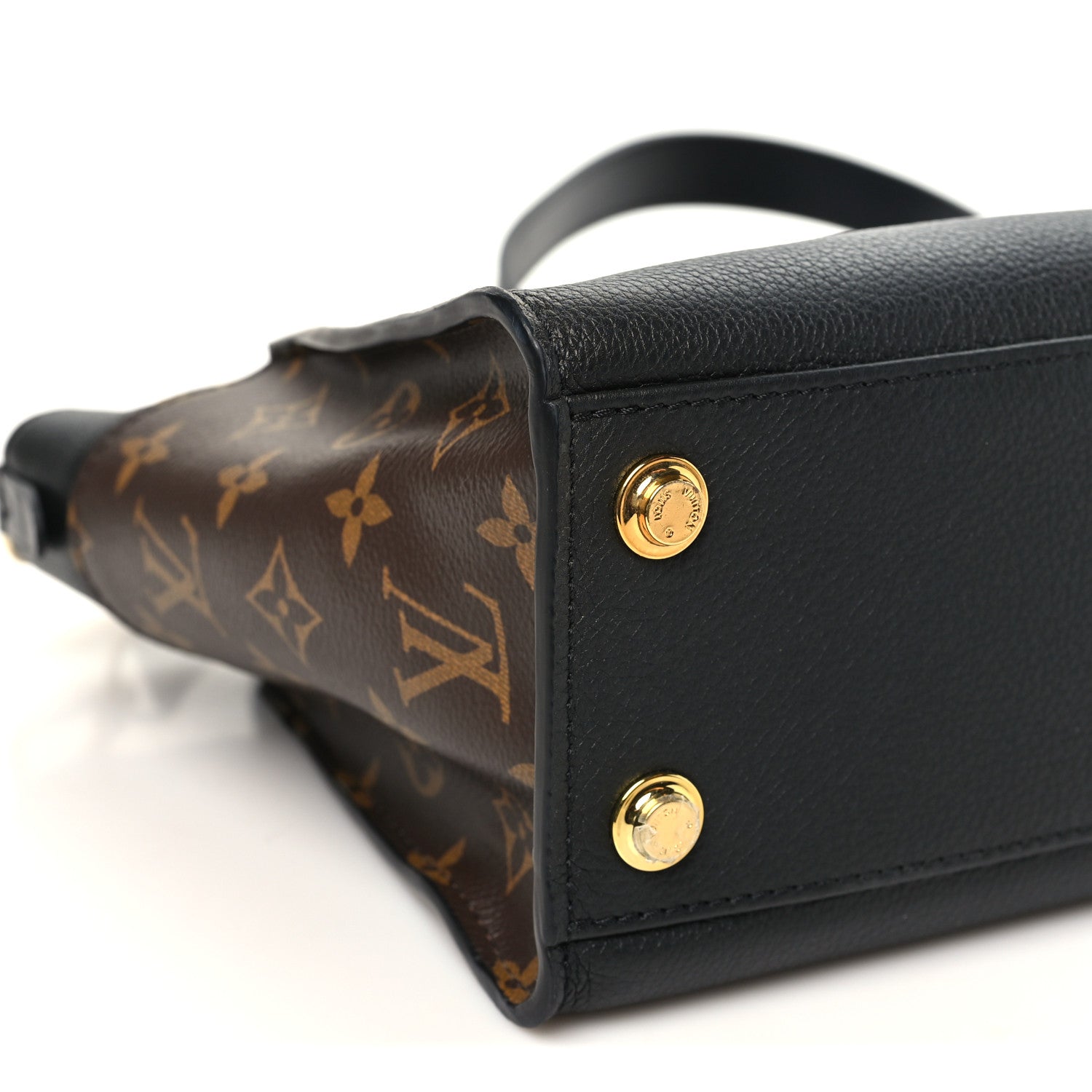 Louis Vuitton Calfskin Monogram On My Side PM Black 8 of 9