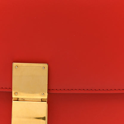 Celine Calfskin Medium Classic Box Flap Bag Red 9 of 16