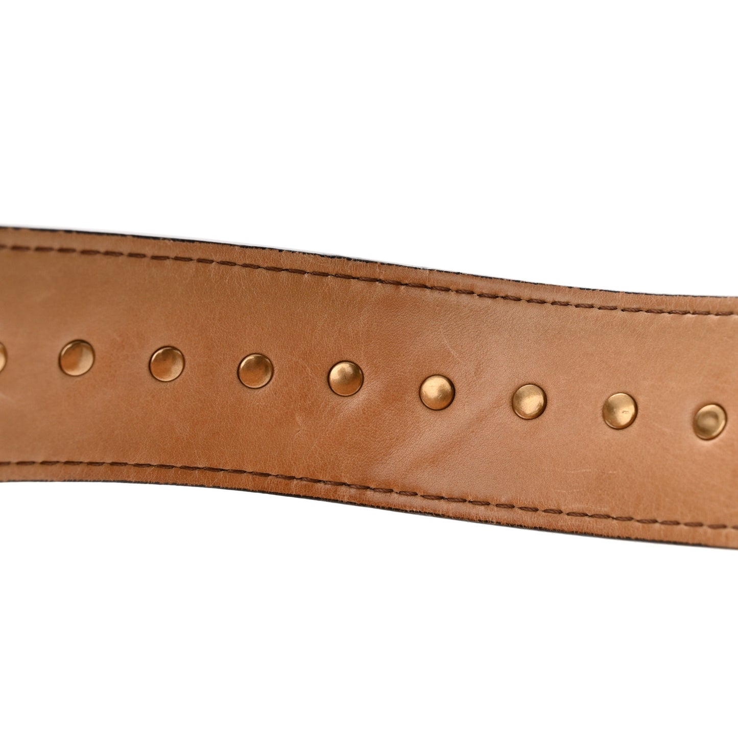 Buffed Calfskin Medium Twinkle Studs Hobo Camel