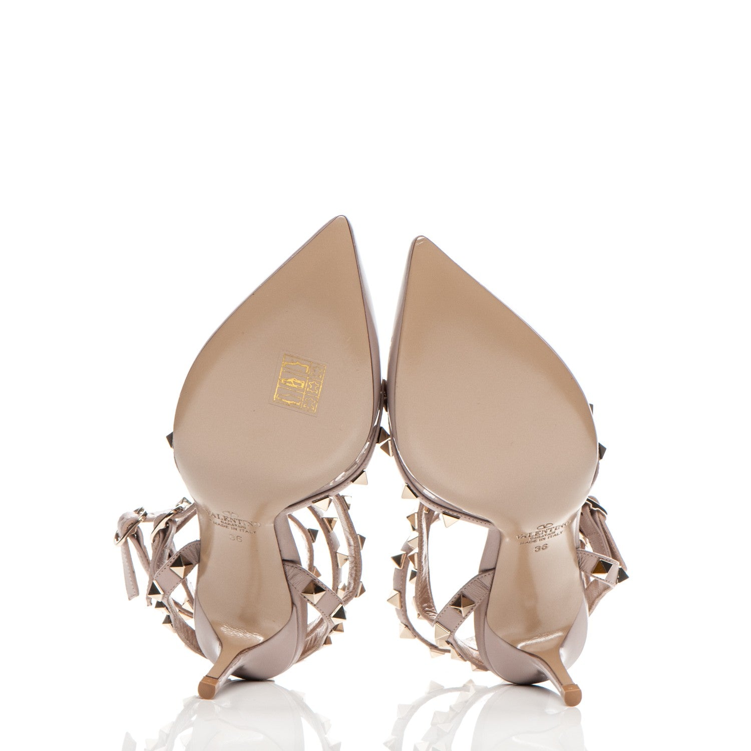 Valentino Garavani Patent Rockstud Ankle Strap 65mm Pumps 36 Poudre 5 of 7