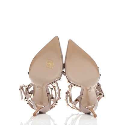 Valentino Garavani Patent Rockstud Ankle Strap 65mm Pumps 36 Poudre 5 of 7