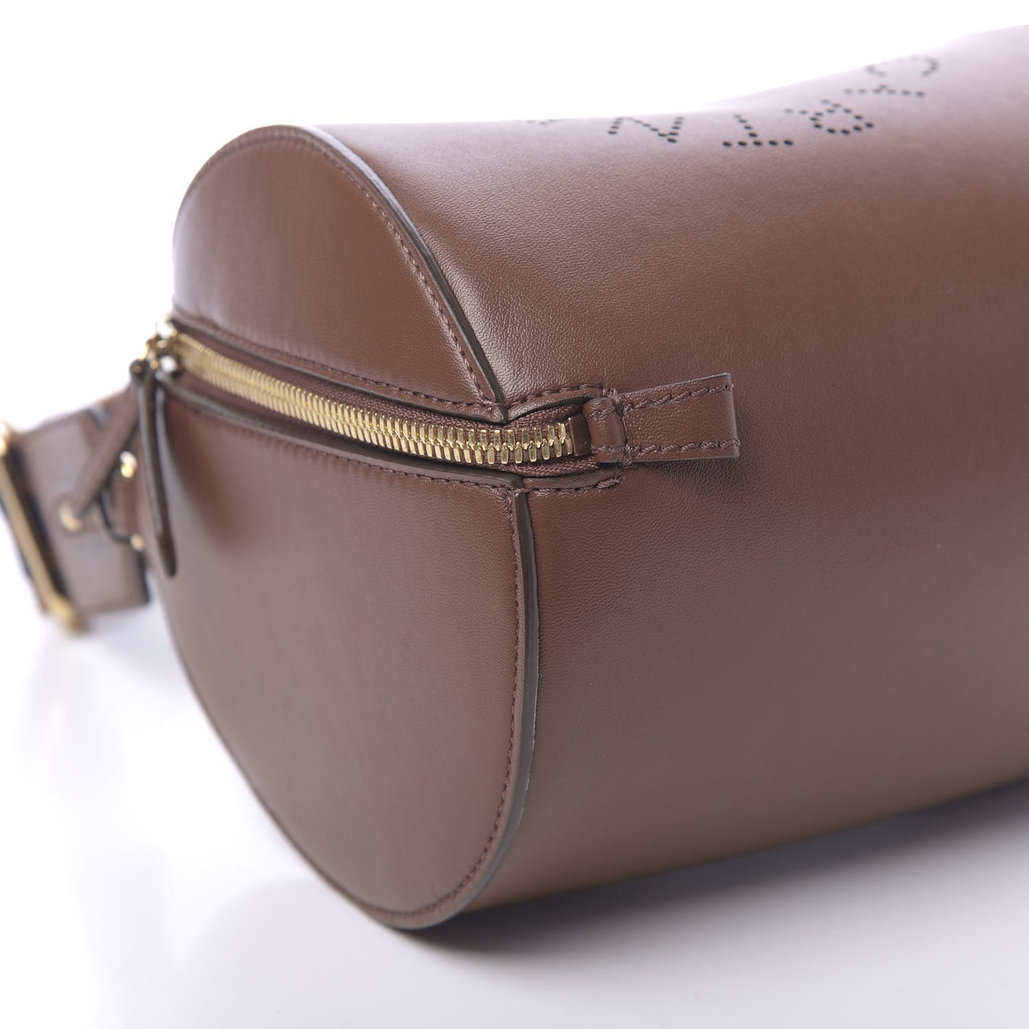 Eco Alter Nappa Perforated Logo Shoulder Bag Cinnamon