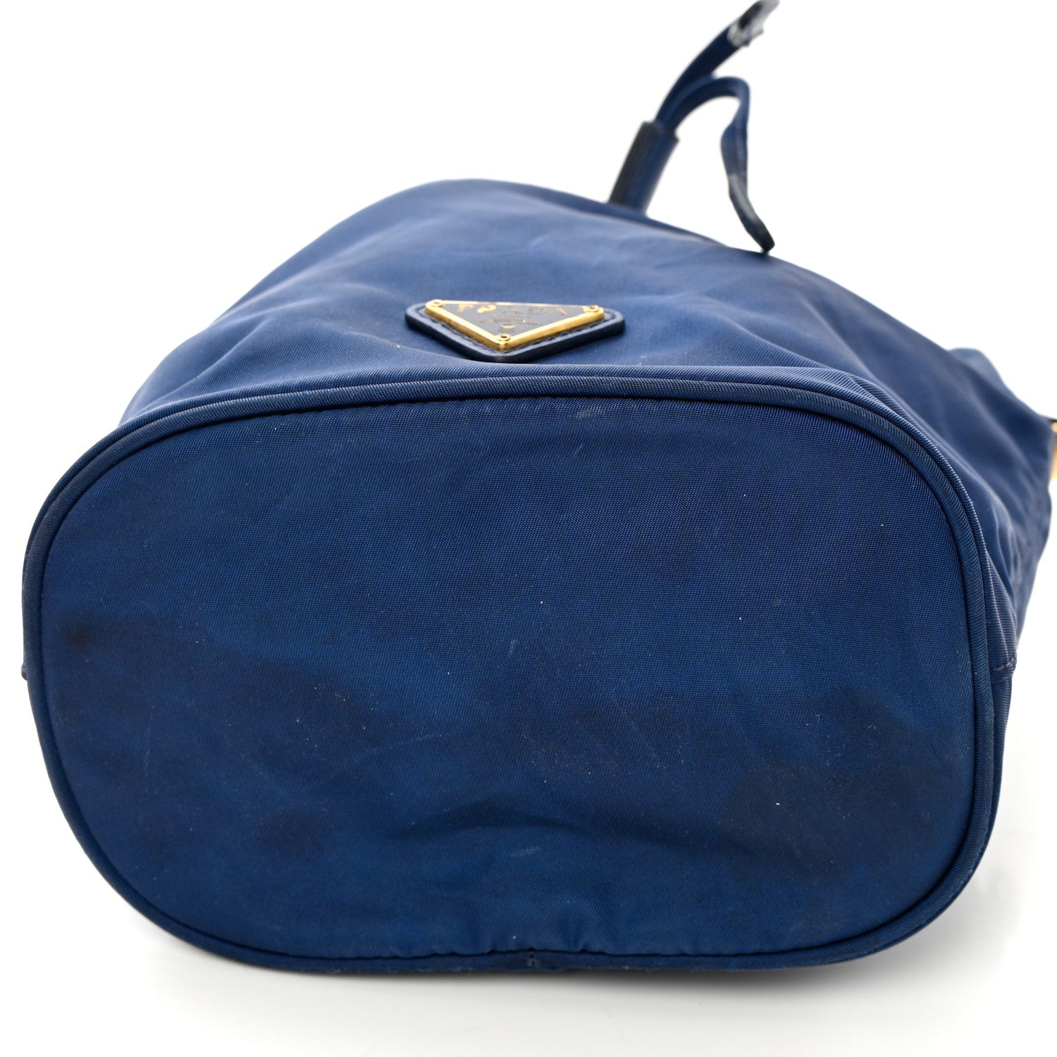 Prada Saffiano Tessuto Nylon Vela Bucket Wristlet Blue 13 of 16