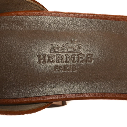 Hermes Calfskin Encens 50 Sandals 38 Naturel 8 of 8