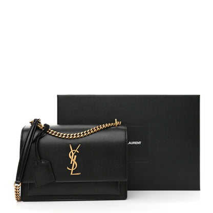 Saint Laurent Calfskin Medium Monogram Sunset Black 11 of 11