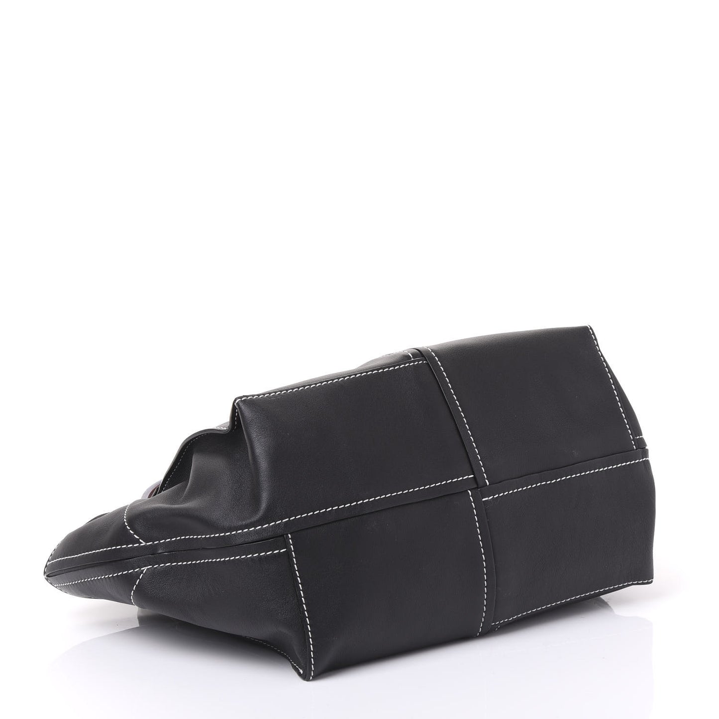 Calfskin Curl Satchel Black