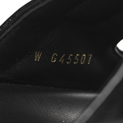 Chanel Lambskin Quilted Velcro Dad Chain CC Slide Sandals 37 Black 7 of 9