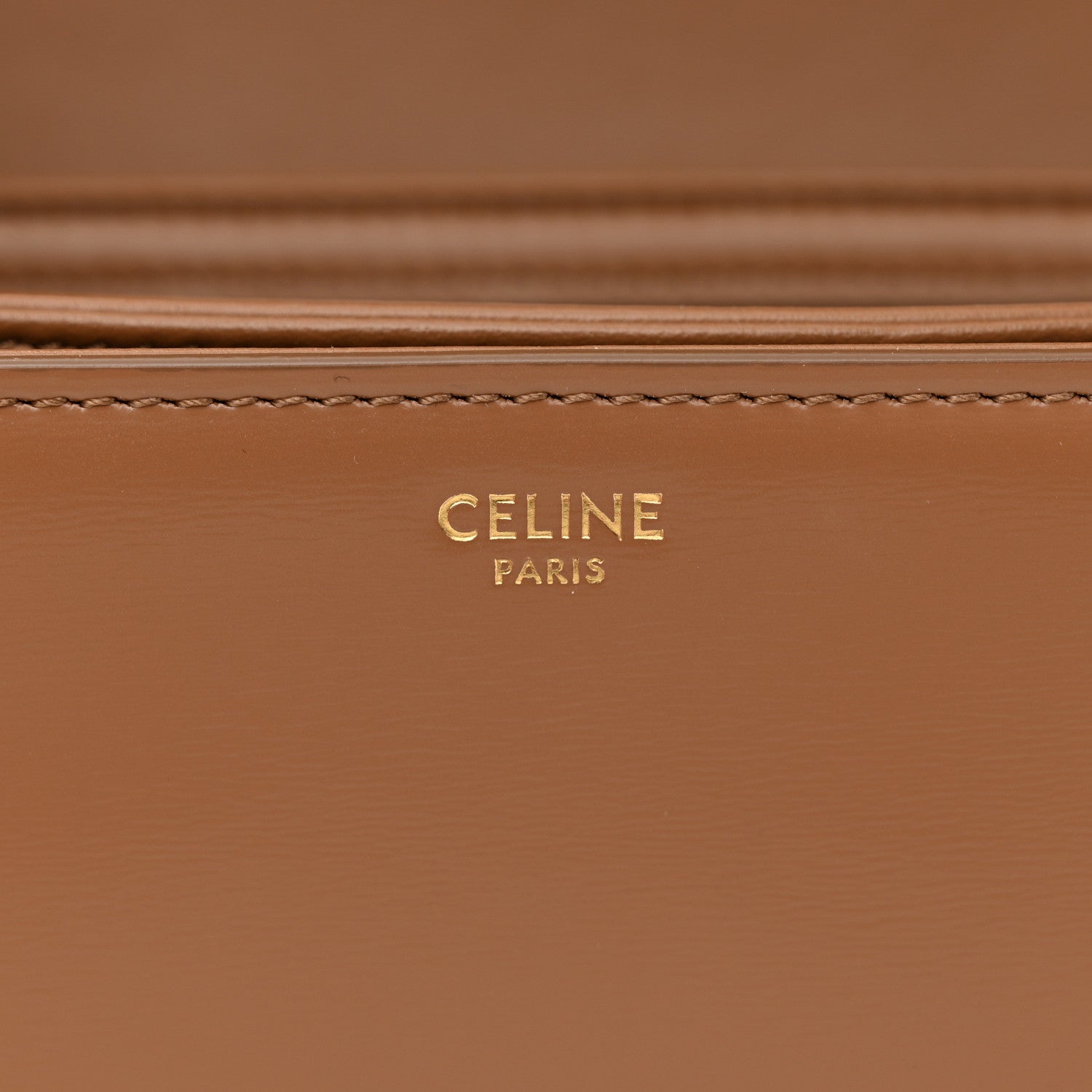 Celine Shiny Calfskin Medium Triomphe Bronze 7 of 12