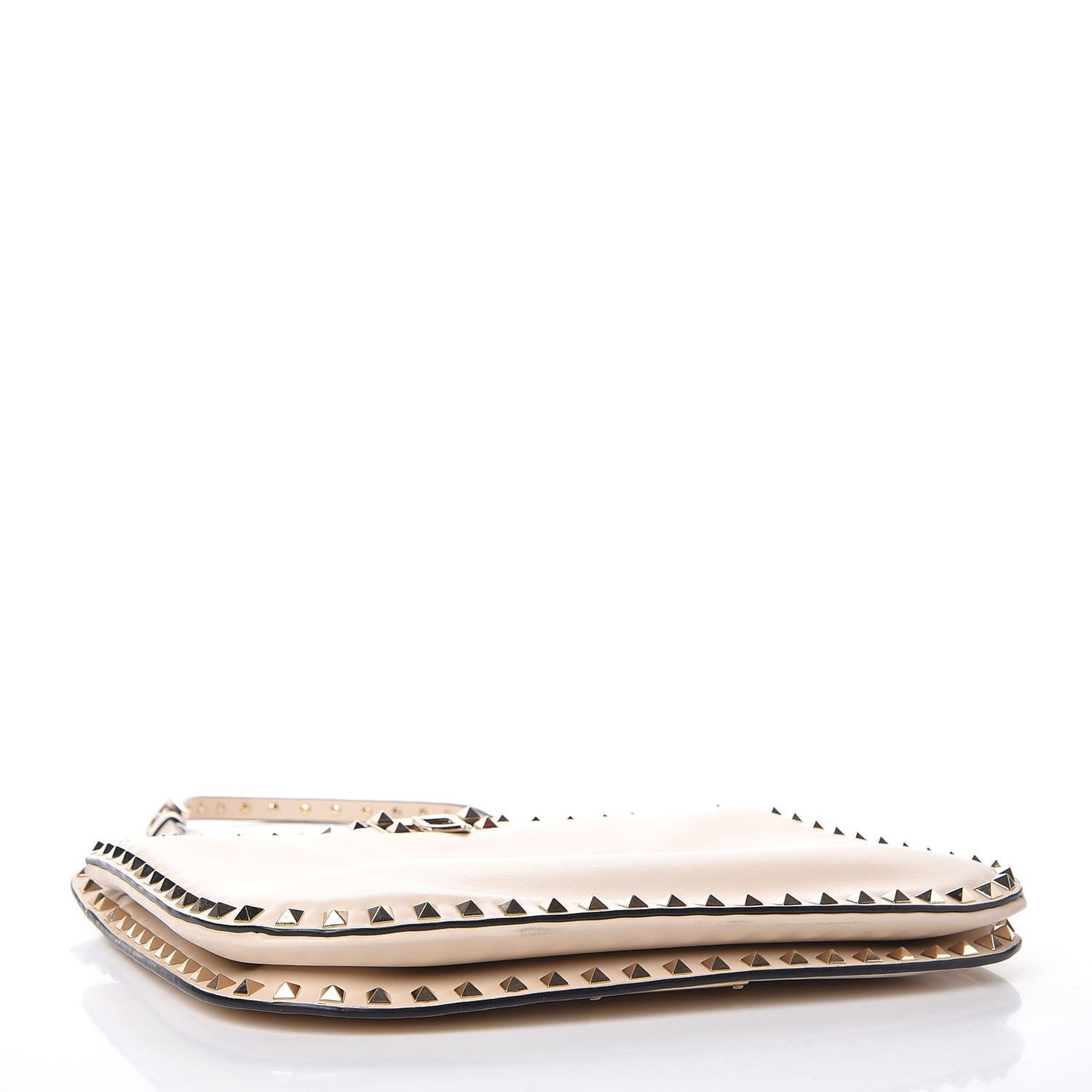Vitello Rockstud Shoulder Satchel Ivory