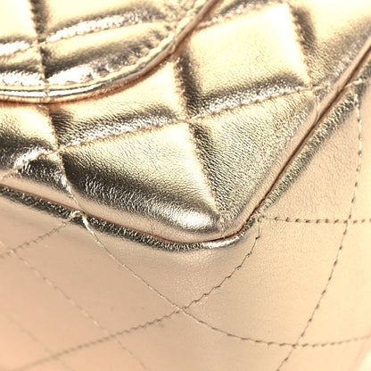 Chanel Metallic Lambskin Quilted Mini Rectangular Flap Gold Black 12 of 14