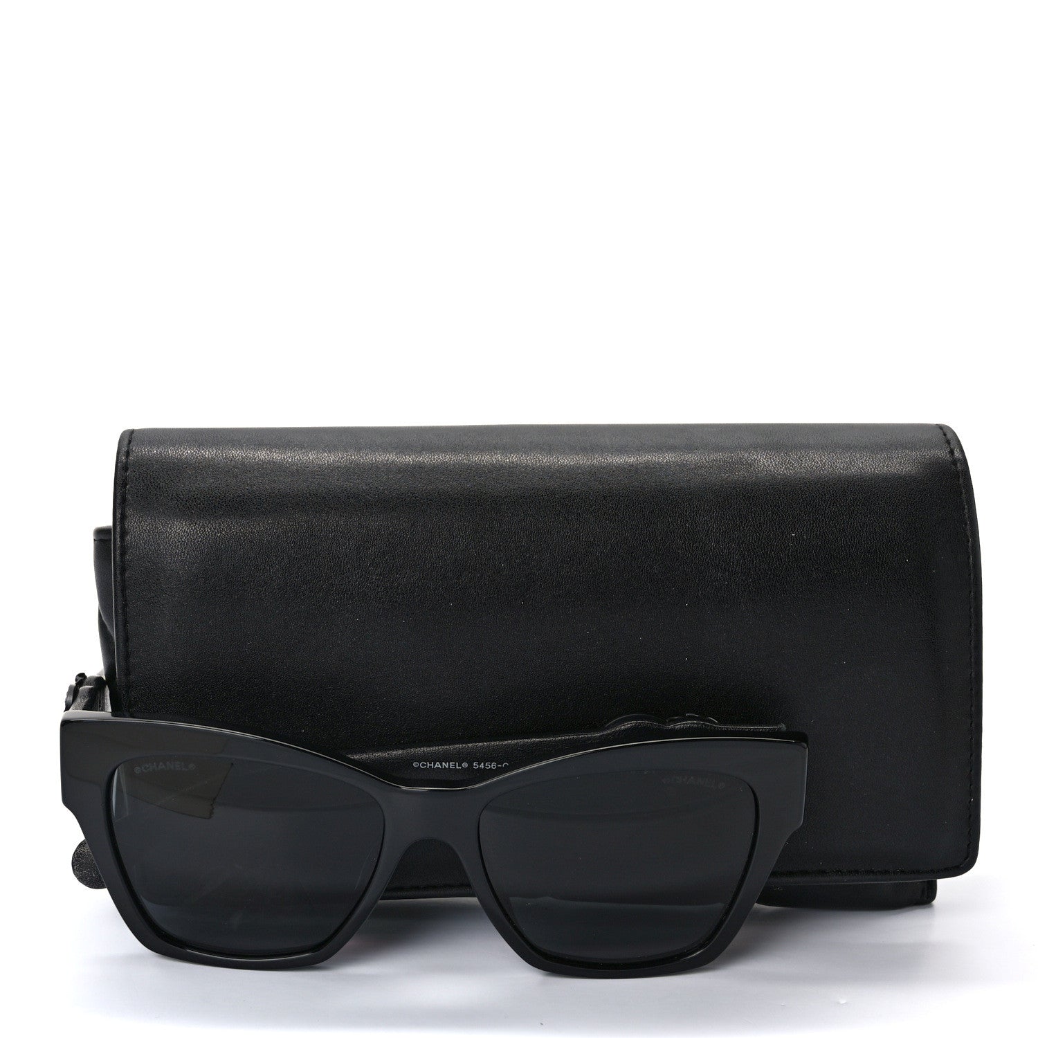 Chanel Acetate Square Cat Eye CC Sunglasses 5456-Q-A Black 7 of 7