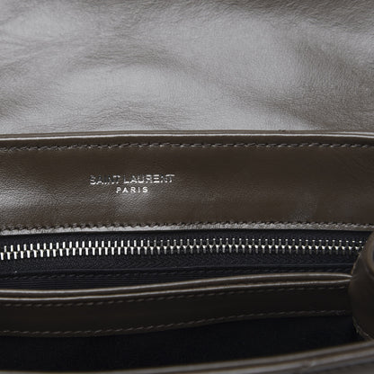 Saint Laurent Calfskin Y Quilted Monogram Toy Loulou Crossbody Bag Faggio 6 of 10
