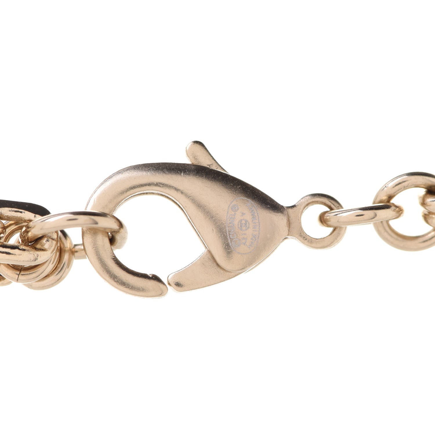 Chanel Crystal CC Multi Strand Chain Necklace Gold 5 of 6