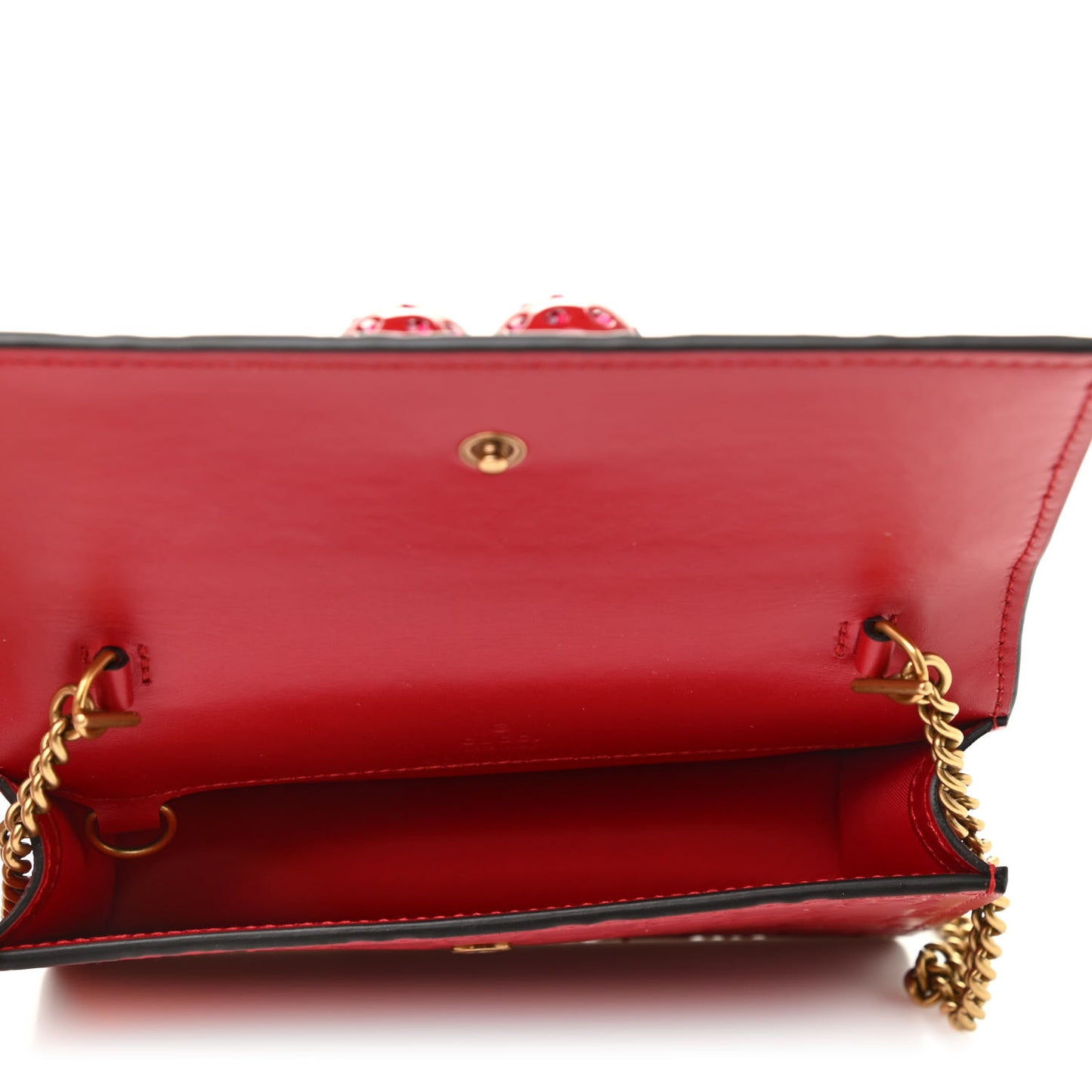 Guccissima Mini Cherry Chain Bag Hibiscus Red