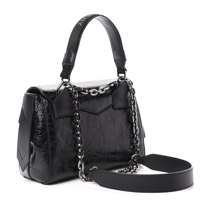 Givenchy Creased Patent Calfskin Small ID Flap Black 4 of 11