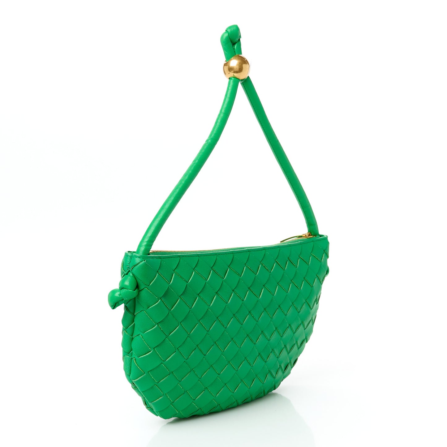 Nappa Intrecciato Small Turn Pouch Parakeet