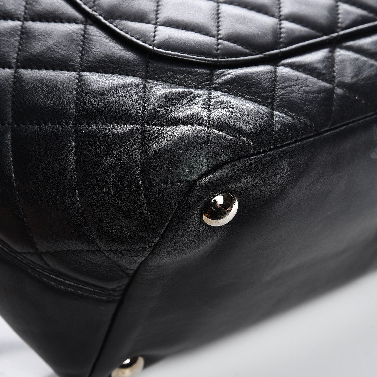 Chanel Calfskin Quilted Large Cambon Tote Black White 14 of 20