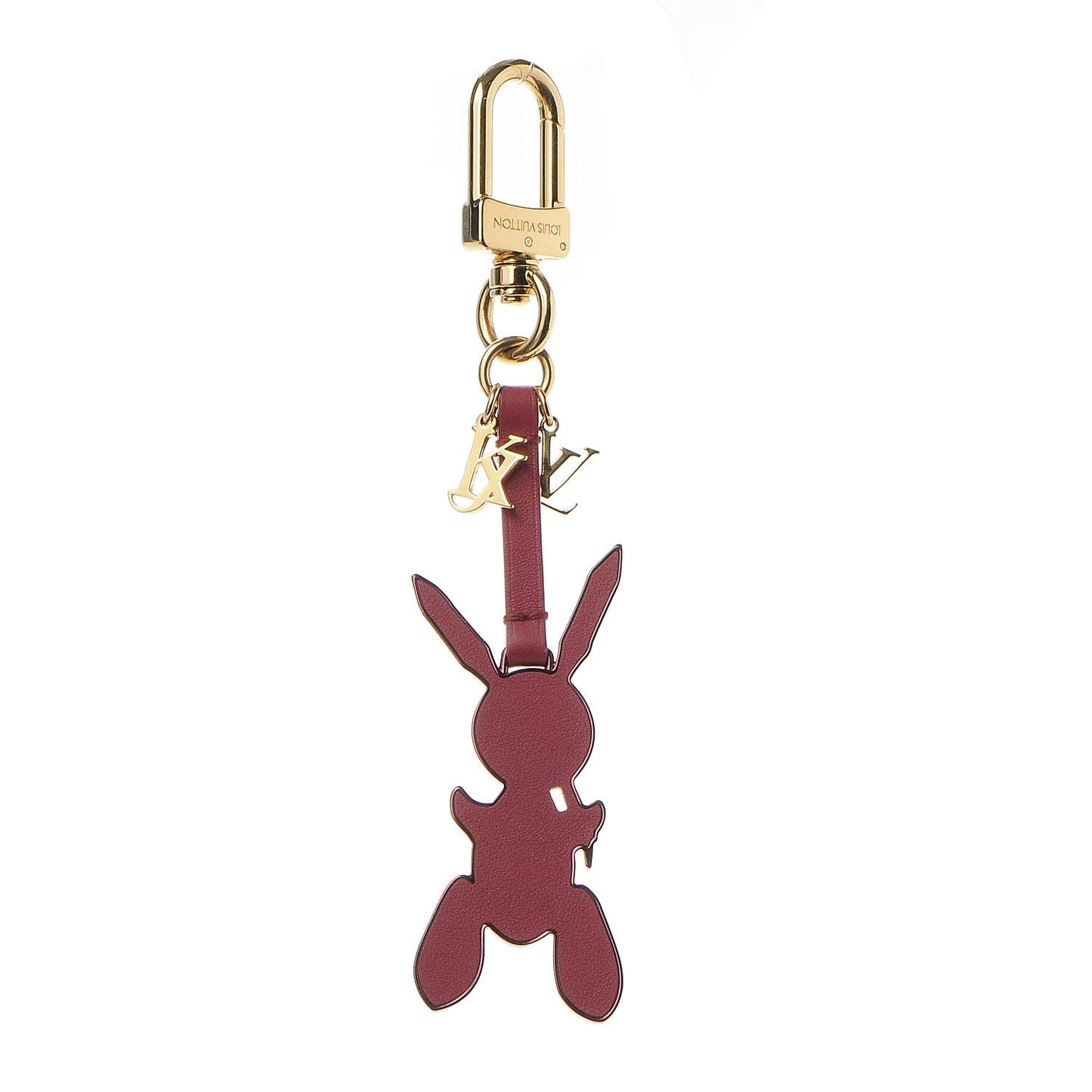 Calfskin Jeff Koons Masters LV Rabbit Bag Charm Key Ring