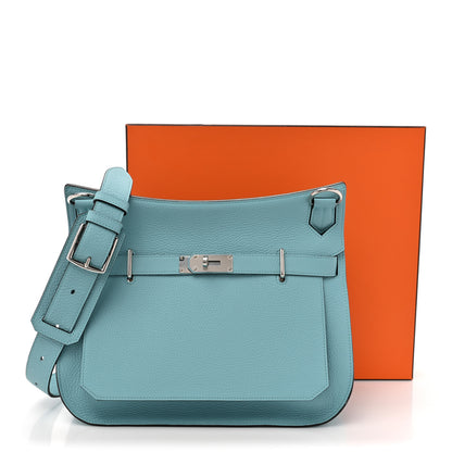 Hermes Taurillon Clemence Jypsiere 34 Bleu Atoll 14 of 14