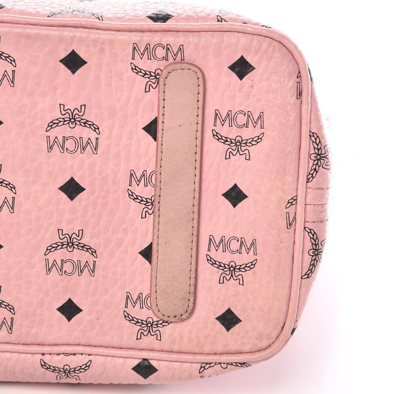 MCM Visetos Medium Anya Shopper Tote Light Pink 9 of 10