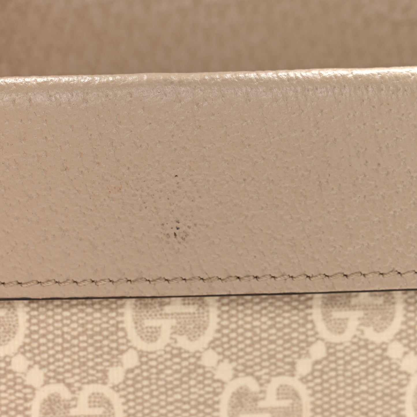 GG Supreme Monogram Textured Dollar Calfskin Super Mini Dionysus Shoulder Bag Beige Mystic White Oatmeal