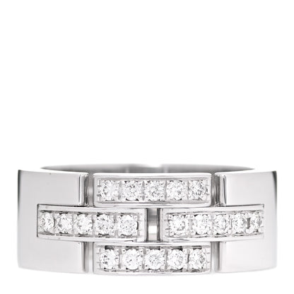 Cartier 18K White Gold Diamond Maillon Panthere Ring 53 6.5 1 of 6
