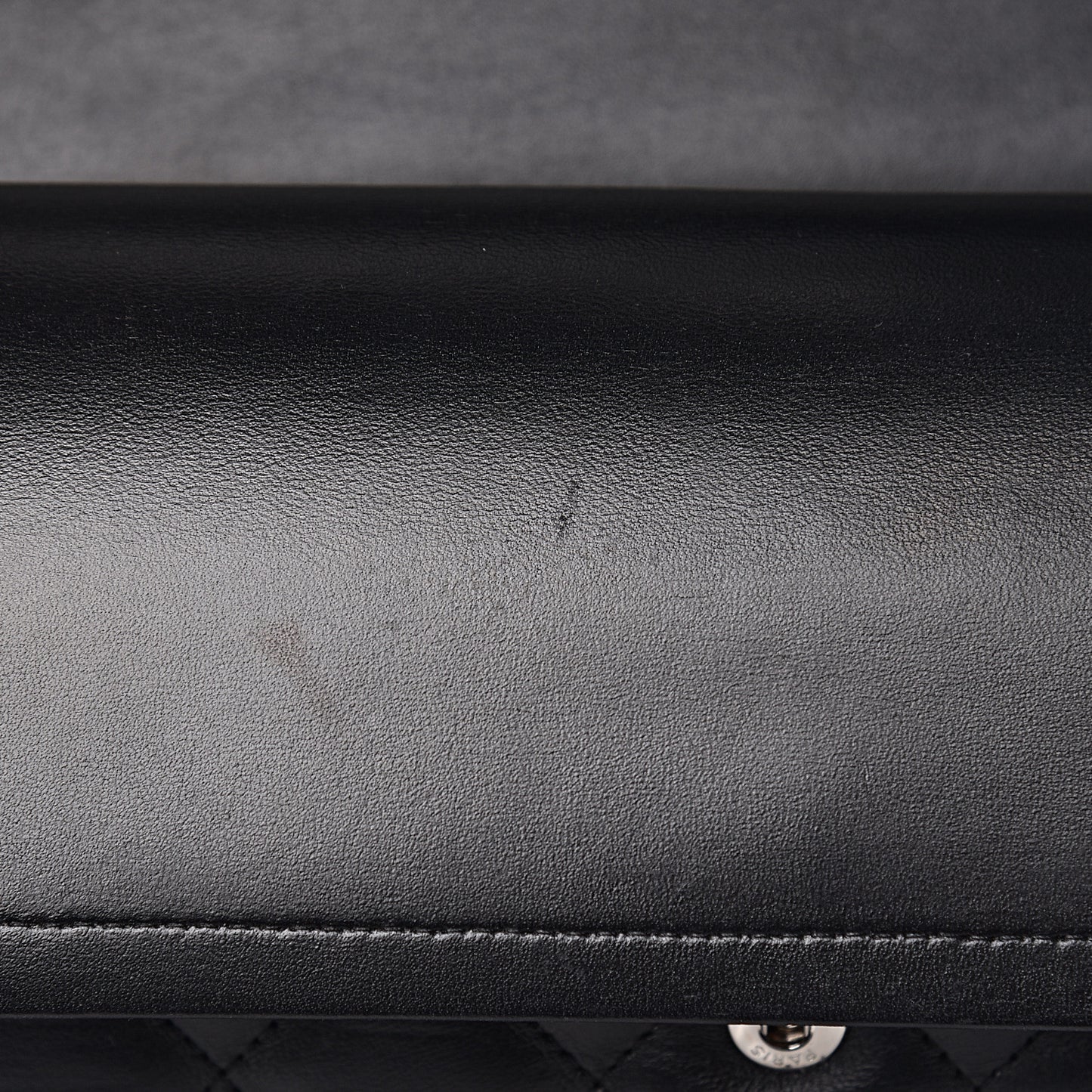 Lambskin Quilted Jumbo Double Flap Black