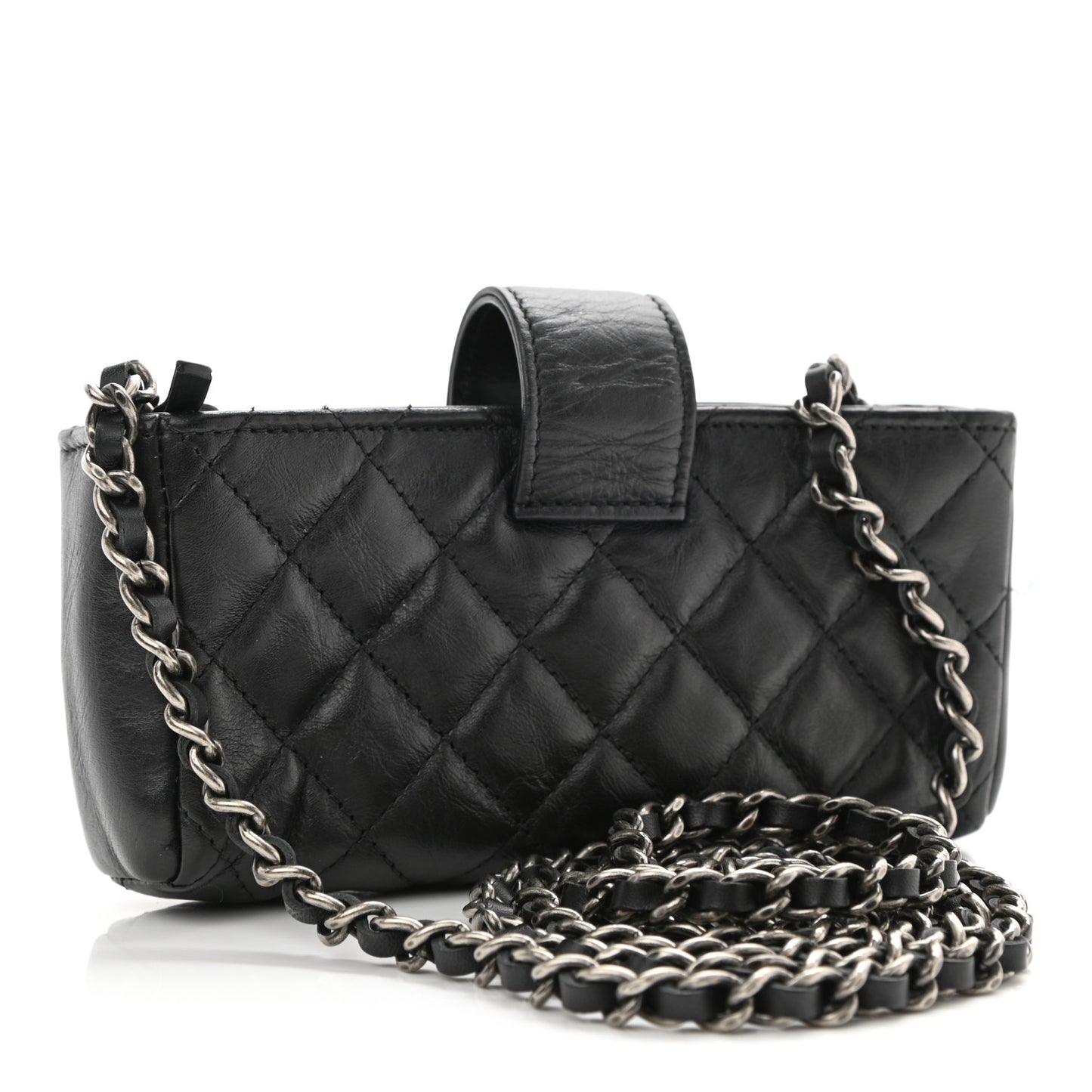 Aged Calfskin Lucky Charms 2.55 Reissue Mini Clutch With Chain Black