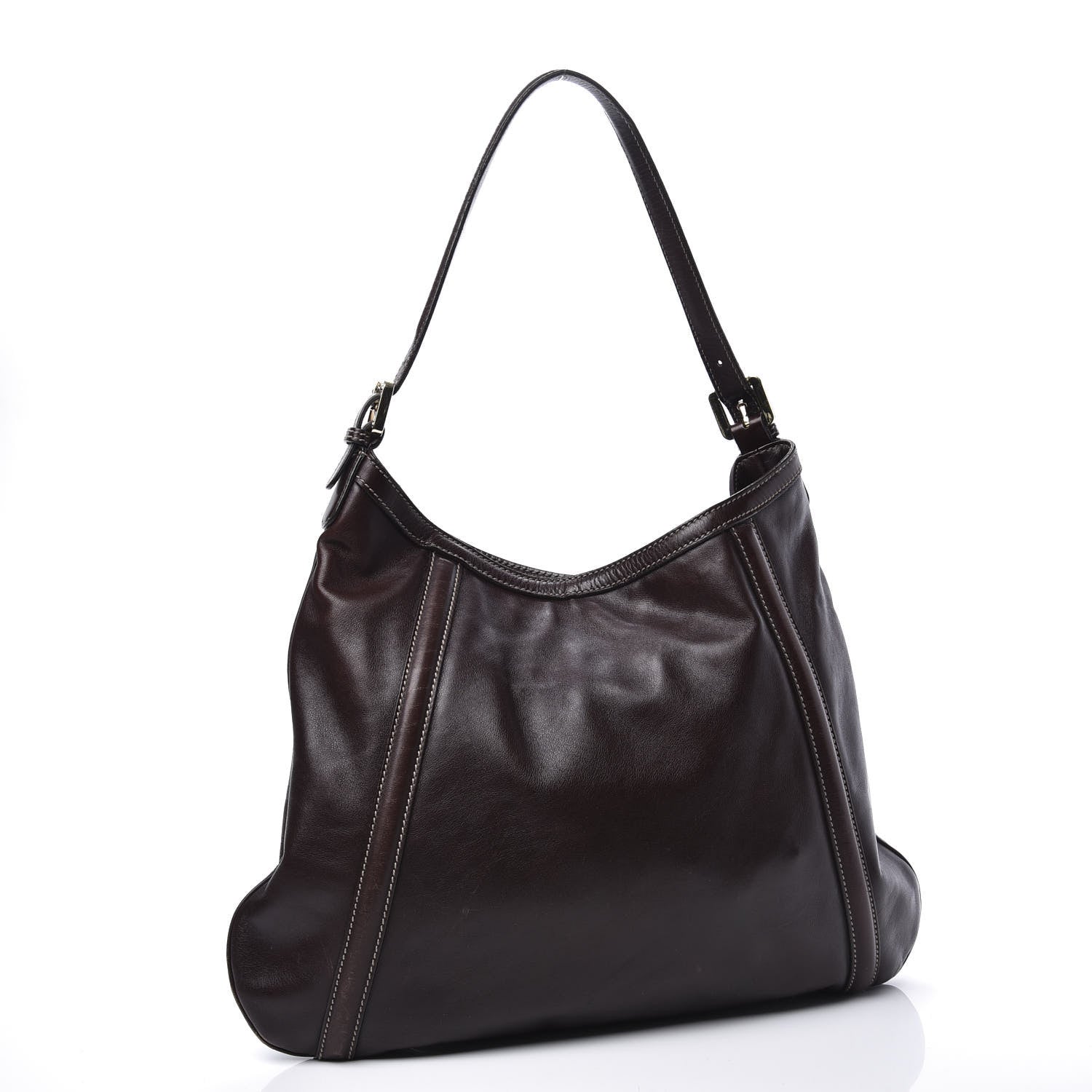 Gucci Calfskin Medium Britt Hobo Dark Brown 2 of 10